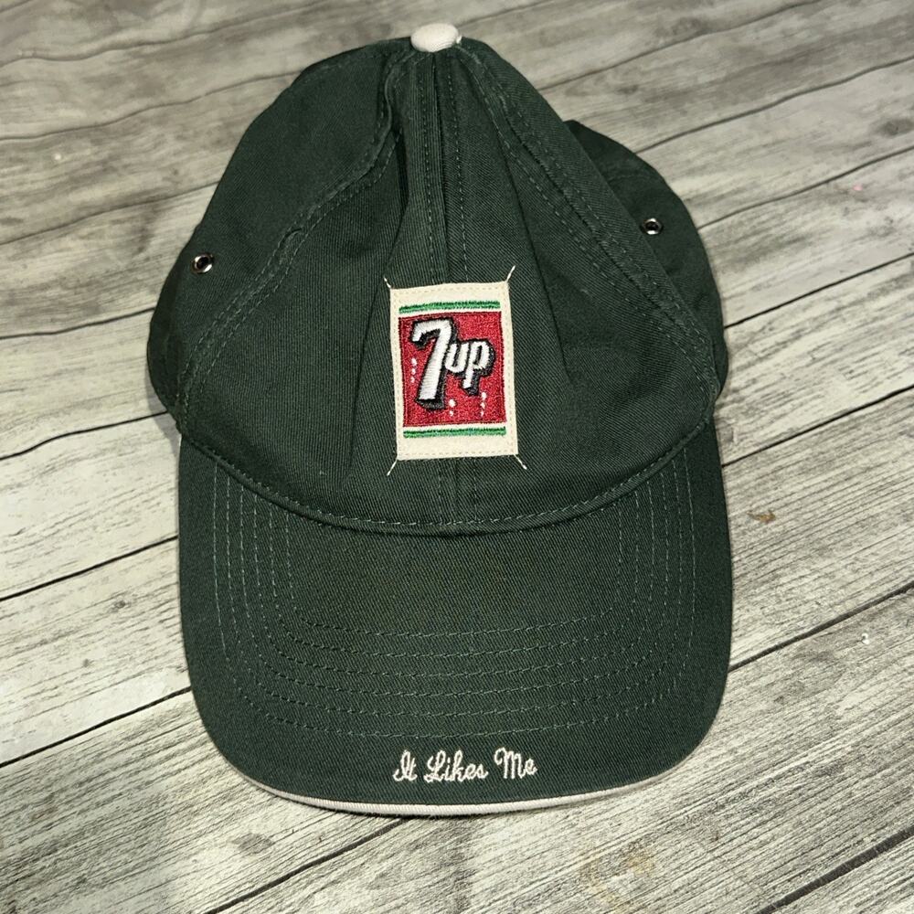 VTG 1930s 7UP Green Hat Cap “It Likes Me” Drew Pearson Marketing